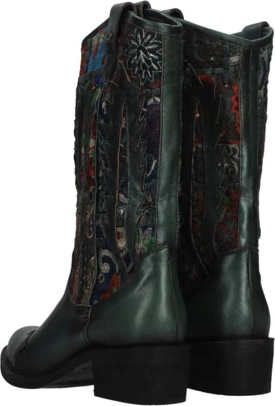 Lazamani Handgemaakte Westerse Stijl Lange Laars Multicolor Dames