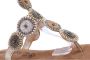 Lazamani Harper Leren Dames Sandalen Off-White - Thumbnail 4