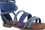 Lazamani Elina Dames Sandalen Denim - Thumbnail 3