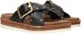 Lazamani Studded Leather Slipper with Buckle Closure Black Dames - Thumbnail 6