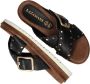 Lazamani Studded Leather Slipper with Buckle Closure Black Dames - Thumbnail 7