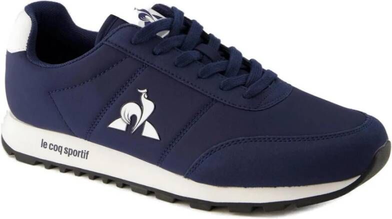 Le Coq Sportif Blauwe Print Sneakers met Rubberen Zool Blue Heren
