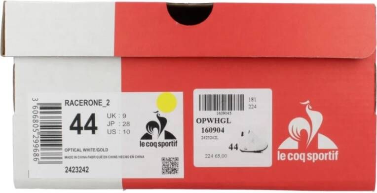 le coq sportif Moderne witte sneakers met gouden details