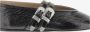 Le Monde Beryl Ballerina flats van gelamineerd leer zwart - Thumbnail 2