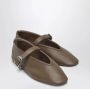Le Monde Beryl Beige Lamsskin Platte Schoenen - Thumbnail 2