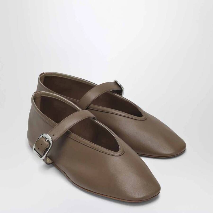 Le Monde Beryl Beige Platte Schoenen 100% Lam Leer
