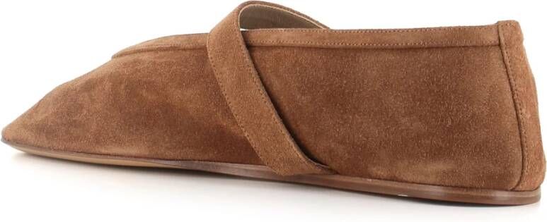 Le Monde Beryl Cognac Suède Ballerina Schoenen Brown Dames