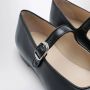 Le Monde Beryl Zwarte Lamsskin Platte Schoenen - Thumbnail 2