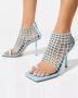 Le Silla Blauwe Stiletto Sandalen - Thumbnail 2