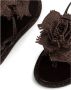 Le Silla Bruin Raffia Kristal Leren Sandalen - Thumbnail 2