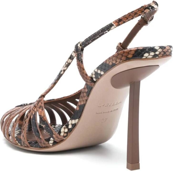 Le Silla Bruine Enkelband Stiletto Hakken
