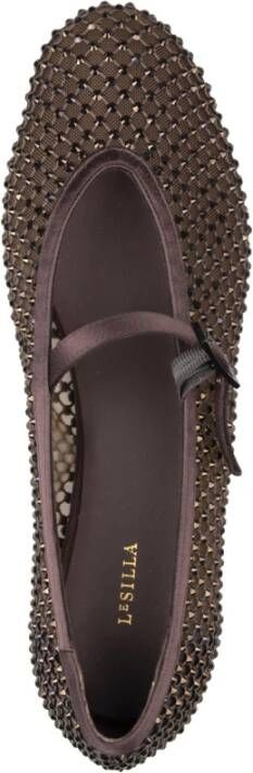 Le Silla Bruine Kristal Platte Schoenen