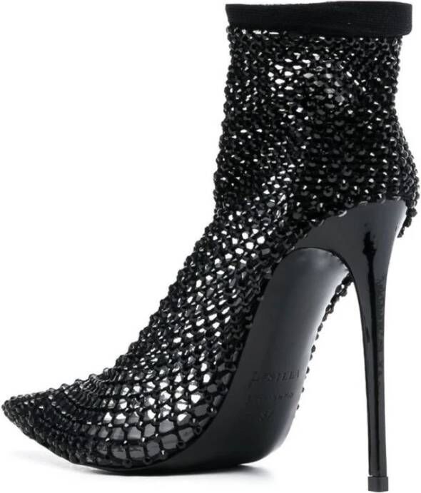 Le Silla Pumps met kristalversiering en puntige neus Black Dames