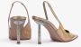 Le Silla Iridescent Slingback Sandalen met Kristal Stilet Beige Dames - Thumbnail 2