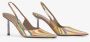 Le Silla Iridescent Slingback Sandalen met Kristal Stilet Beige Dames - Thumbnail 3