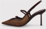Le Silla Mesh Trim Slingback Stiletto Pumps - Thumbnail 2
