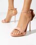 Le Silla Petalo Stiletto Sandalen in Beige Suède - Thumbnail 2