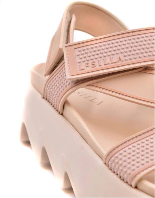 Le Silla Sandalen met klittenband Beige - Foto 4