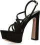 Le Silla Zwarte Satijnen Plateau Sandalen Black Dames - Thumbnail 2