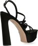 Le Silla Zwarte Satijnen Plateau Sandalen Black Dames - Thumbnail 3