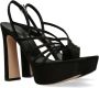 Le Silla Zwarte Satijnen Plateau Sandalen Black Dames - Thumbnail 4