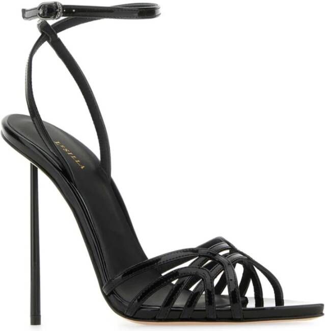 Le Silla Zwarte Bella Sandalen met 10 cm Hak Black Dames