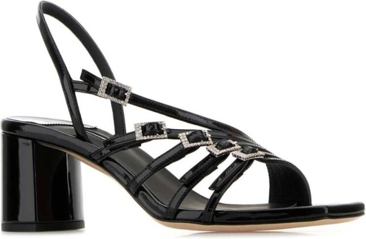 Le Silla Zwarte leren Scarlet Kabir sandalen