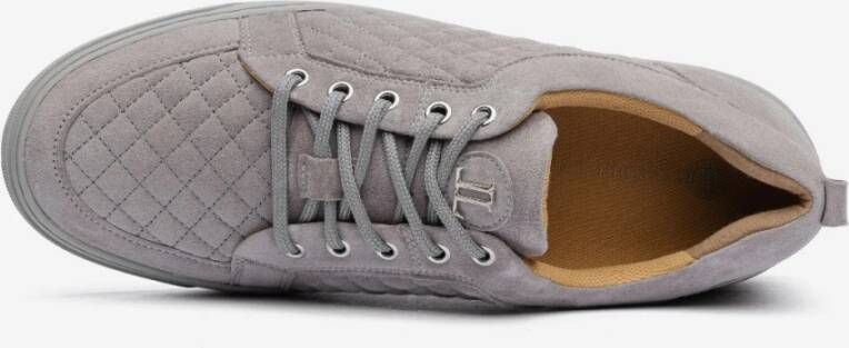 Leandro Lopes Suede Low Top Sneakers Gray Heren