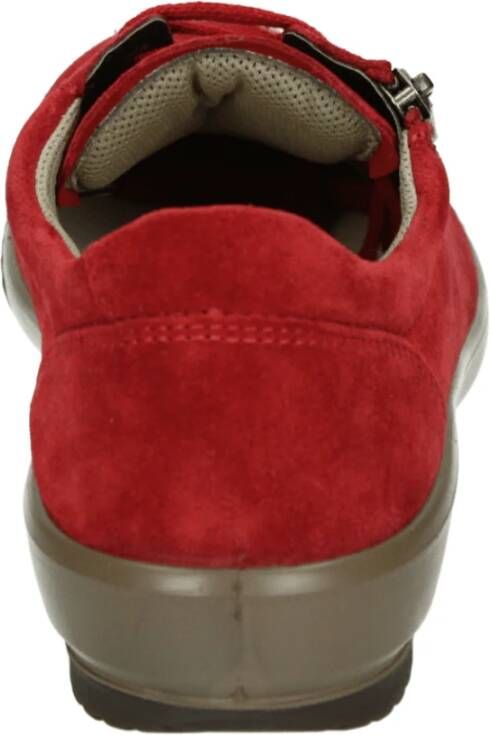 Legero Sportieve lage suède sneakers rood
