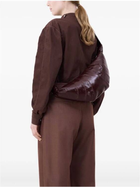 Lemaire Bruine Katoenen Slouch Body Schoudertas