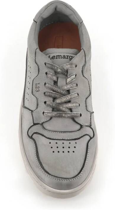 Lemargo Cement Sneaker van Zacht Leer Gray Heren