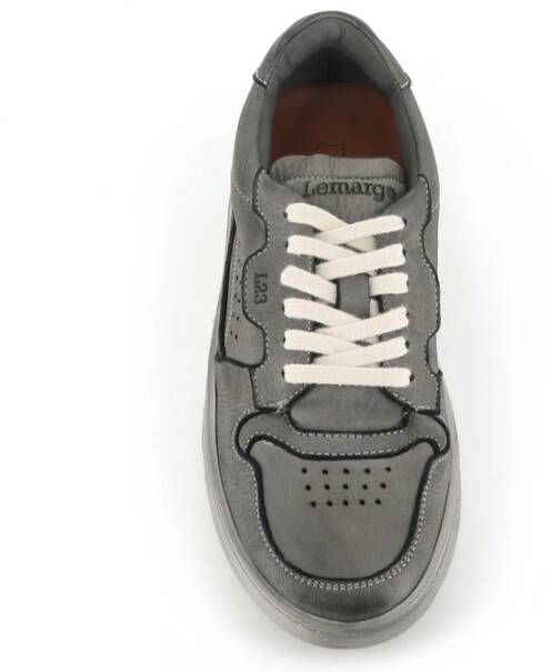 Lemargo Cemento Sneaker van Zacht Leer Gray Dames