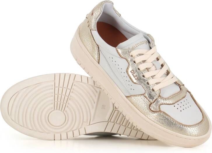 Lemargo Witte Bicolor Leren Sneakers White Dames