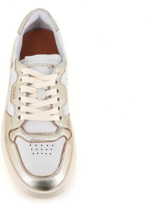 Lemargo Witte Bicolor Leren Sneakers White Dames