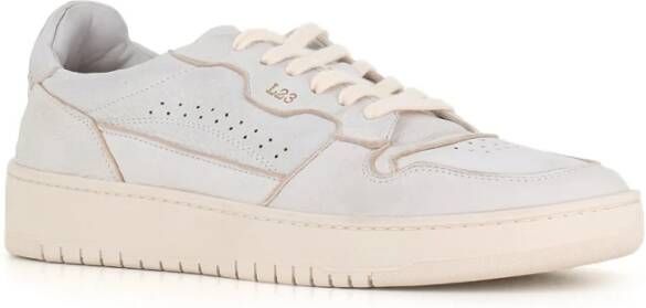 Lemargo Witte Leren Sneaker met Rubberen Zool White Heren