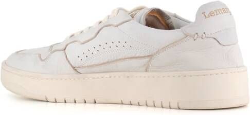 Lemargo Witte Leren Sneaker met Rubberen Zool White Heren