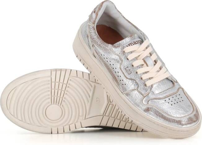 Lemargo Zilveren Sneaker van Zacht Leer Gray Dames