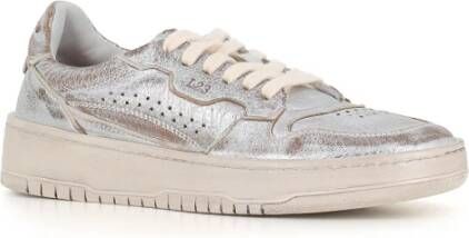 Lemargo Zilveren Sneaker van Zacht Leer Gray Dames