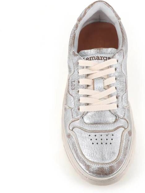 Lemargo Zilveren Sneaker van Zacht Leer Gray Dames