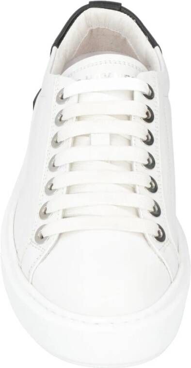 Les Hommes Witte Leren Lage Sneakers