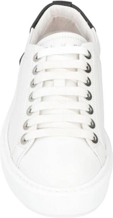 Les Hommes Witte Leren Lage Sneakers Casual Stijl
