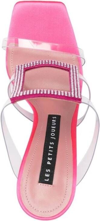 Les Petits Joueurs Kristalversierde sandalen Pink Dames