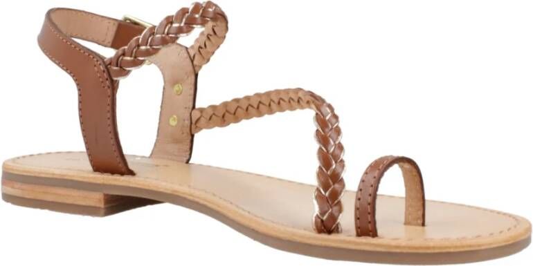 Les Tropeziennes Stijlvolle Platte Sandalen voor Vrouwen Brown Dames