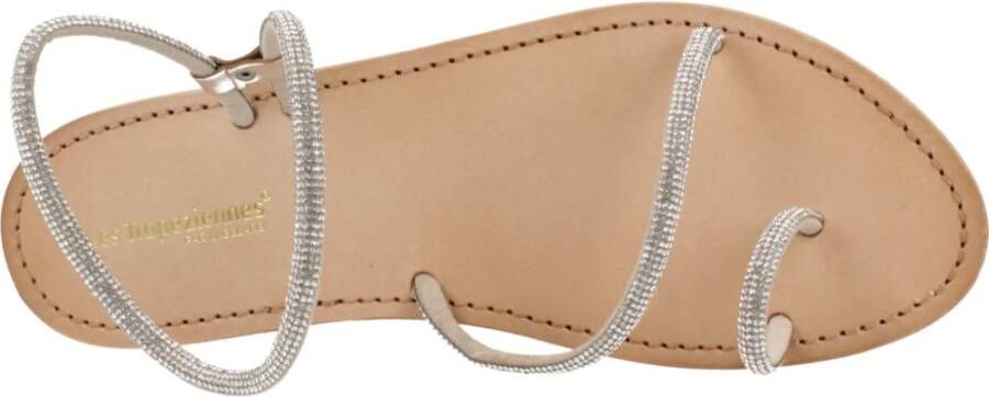 Les Tropeziennes Stijlvolle platte sandalen voor vrouwen Gray Dames
