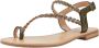 Les Tropeziennes Elegant Flat Sandals Green Dames - Thumbnail 3