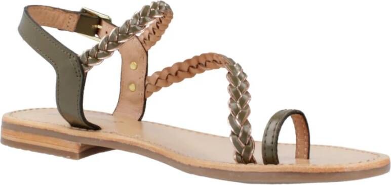 Les Tropeziennes Elegant Flat Sandals Green Dames