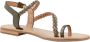 Les Tropeziennes Elegant Flat Sandals Green Dames - Thumbnail 6