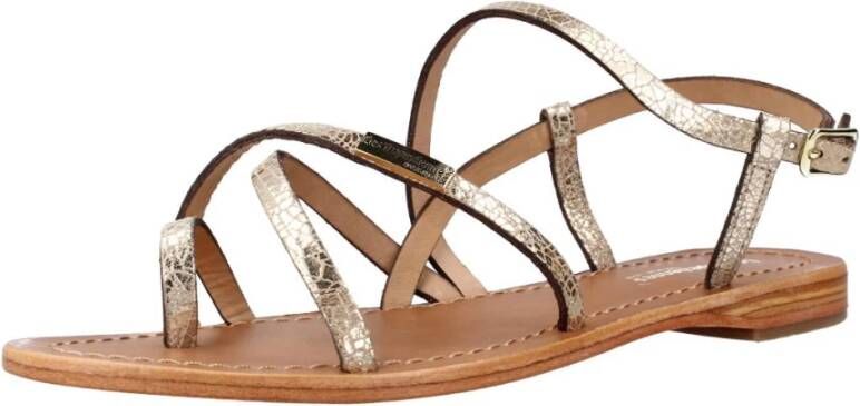 Les Tropeziennes Kruisband Platte Sandalen Yellow Dames