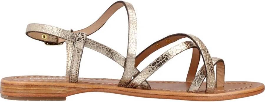 Les Tropeziennes Kruisband Platte Sandalen Yellow Dames