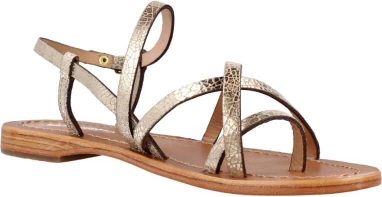 Les Tropeziennes Kruisband Platte Sandalen Yellow Dames
